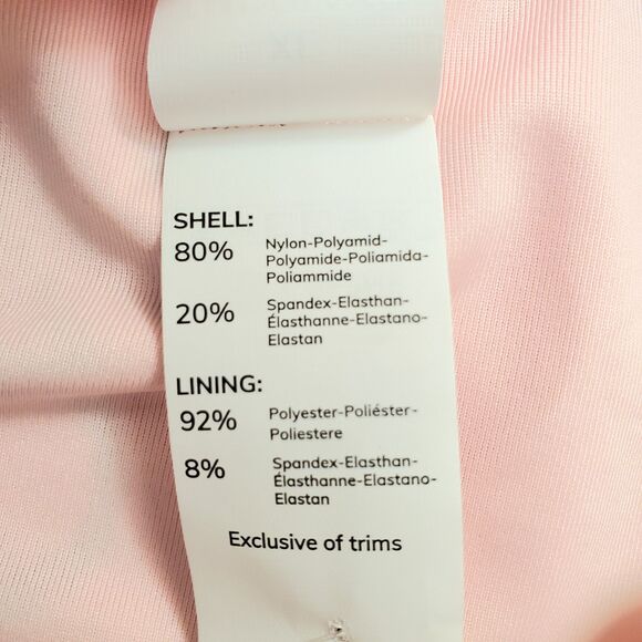 Cupshe Swimsuit Womens XL Pink Tropical Print Lace Up One-Piece Travel Beach - Picture 9 of 11